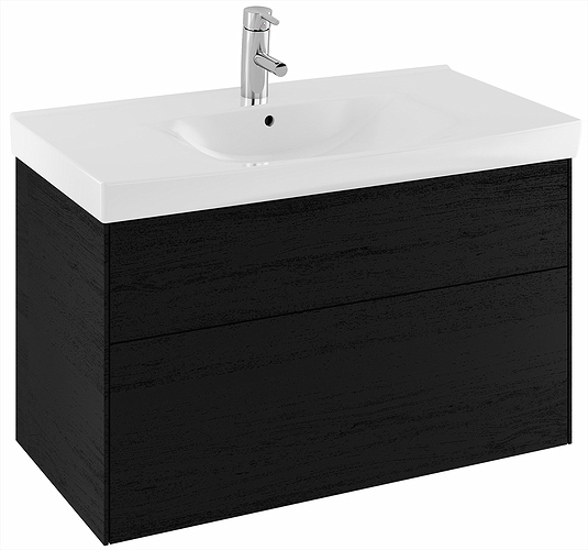 42551 IFO Sense тумба под умывальник, с двумя ящиками, W = 600 мм, W1 = 622 мм, белый - Вид №12