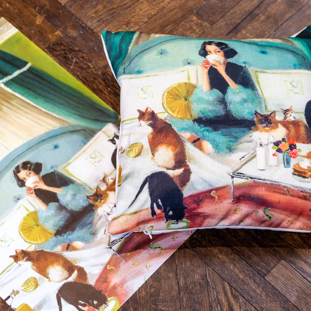 Постер на стену разноцветный 46х66 см "Утренний кофе" BYOBJECT ДЕВУШКИ 00-3874122 Бежевый;зеленый;розовый;разноцветный Object Desire  - Вид №4