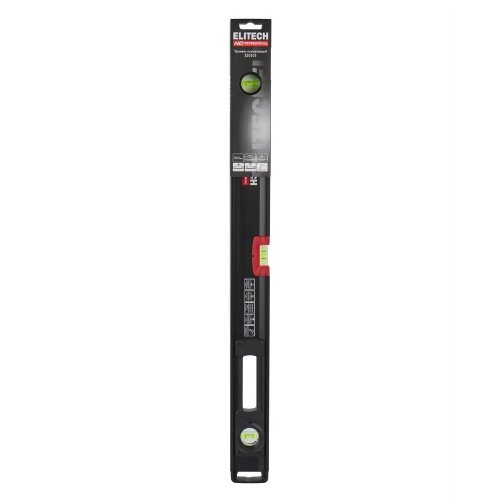 Уровень пузырьковый Elitech HD 320303 3 глазка магнитный 800 мм STLM-2082773 - Вид №6