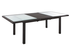 68.00.0184 Раскладной стол Bellini Mocca - стеклянная столешница - 100 x 180/240 Mbm