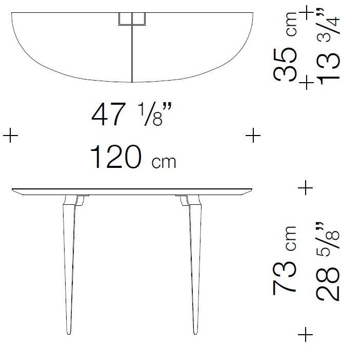Garbarino Консоль в форме полумесяца из лакированного дерева Mesa Mesa c2 c  - Вид №3