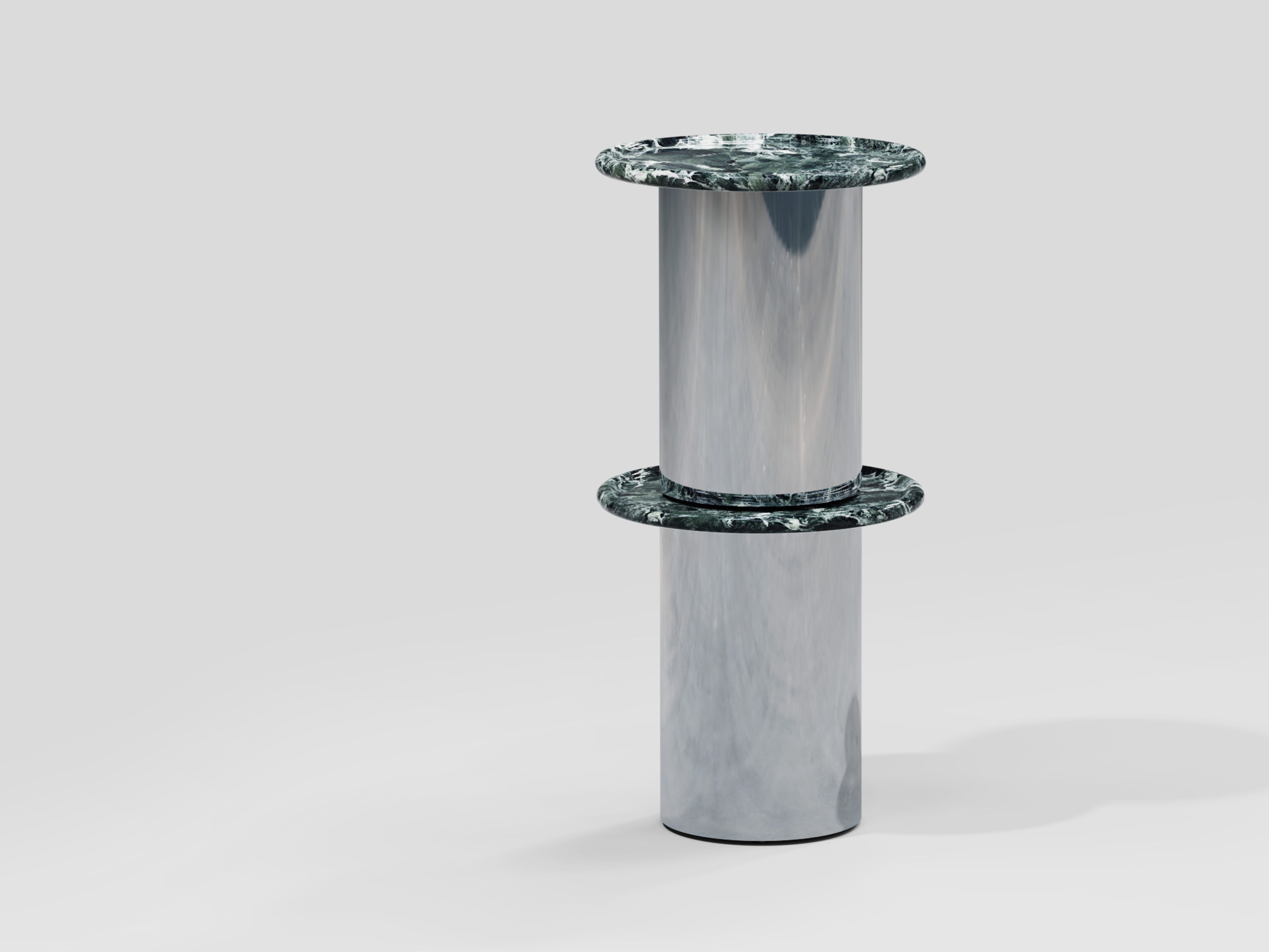 Круглый журнальный столик из мрамора и нержавеющей стали Secolo ORBITAE ARCH-00095817 - Вид №2