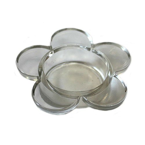 10017114 Подсвечник стекло 1 свеча Ассорти H. 3.5 см Santreyd 