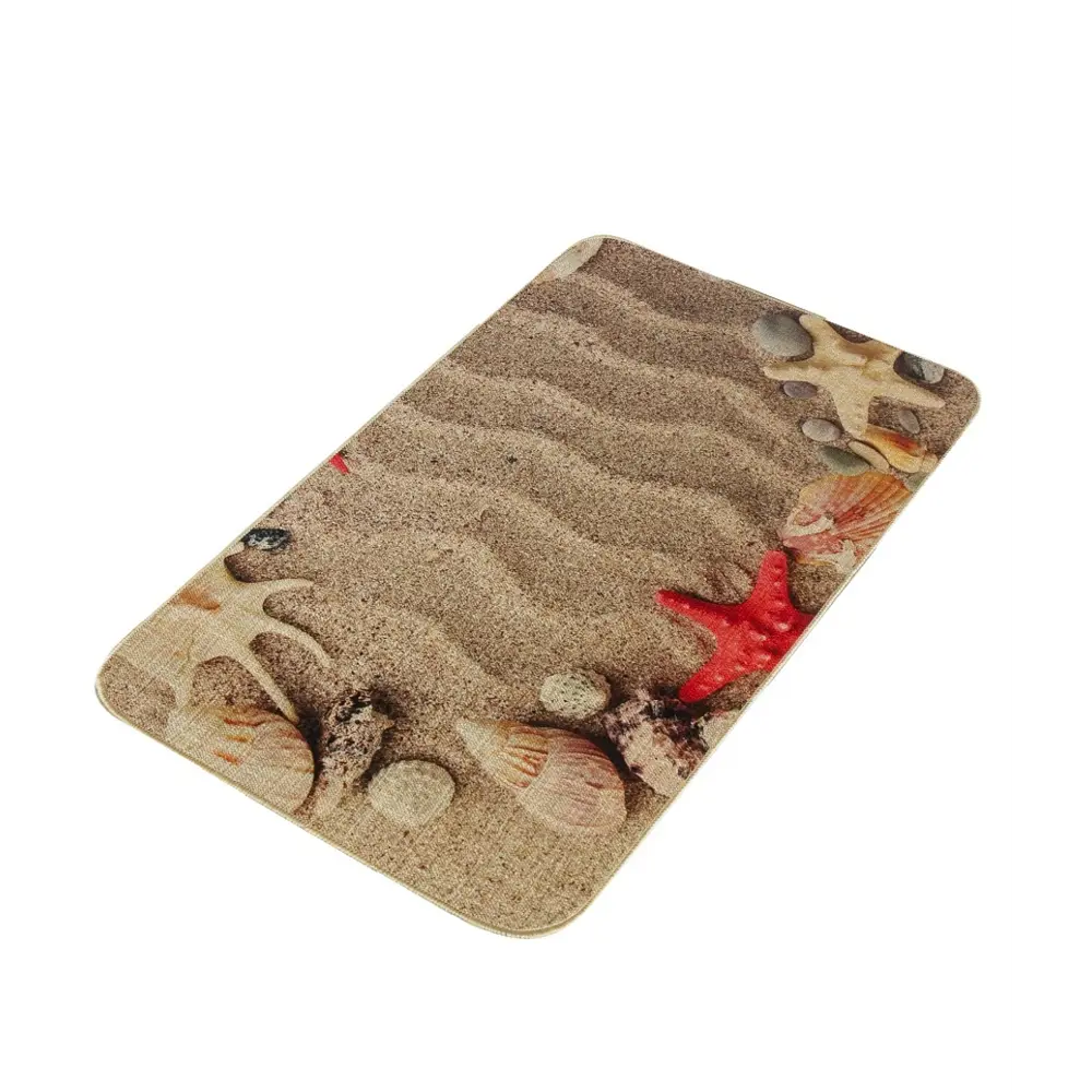 Коврик для ванной Delphinium Пляж 45x75 см цвет бежевый STLM-2133531