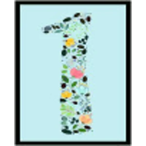 Цифра «1» самоклеящаяся 50x40 мм пенополиэтилен цвет глянцевый мультиколор