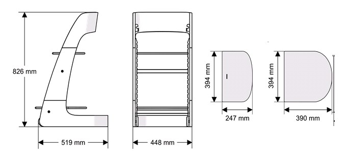 Стульчик-трансформер салатовый Chair ELLIPSE ELLIPSECHAIR 257745 Зеленый Santreyd  - Вид №6
