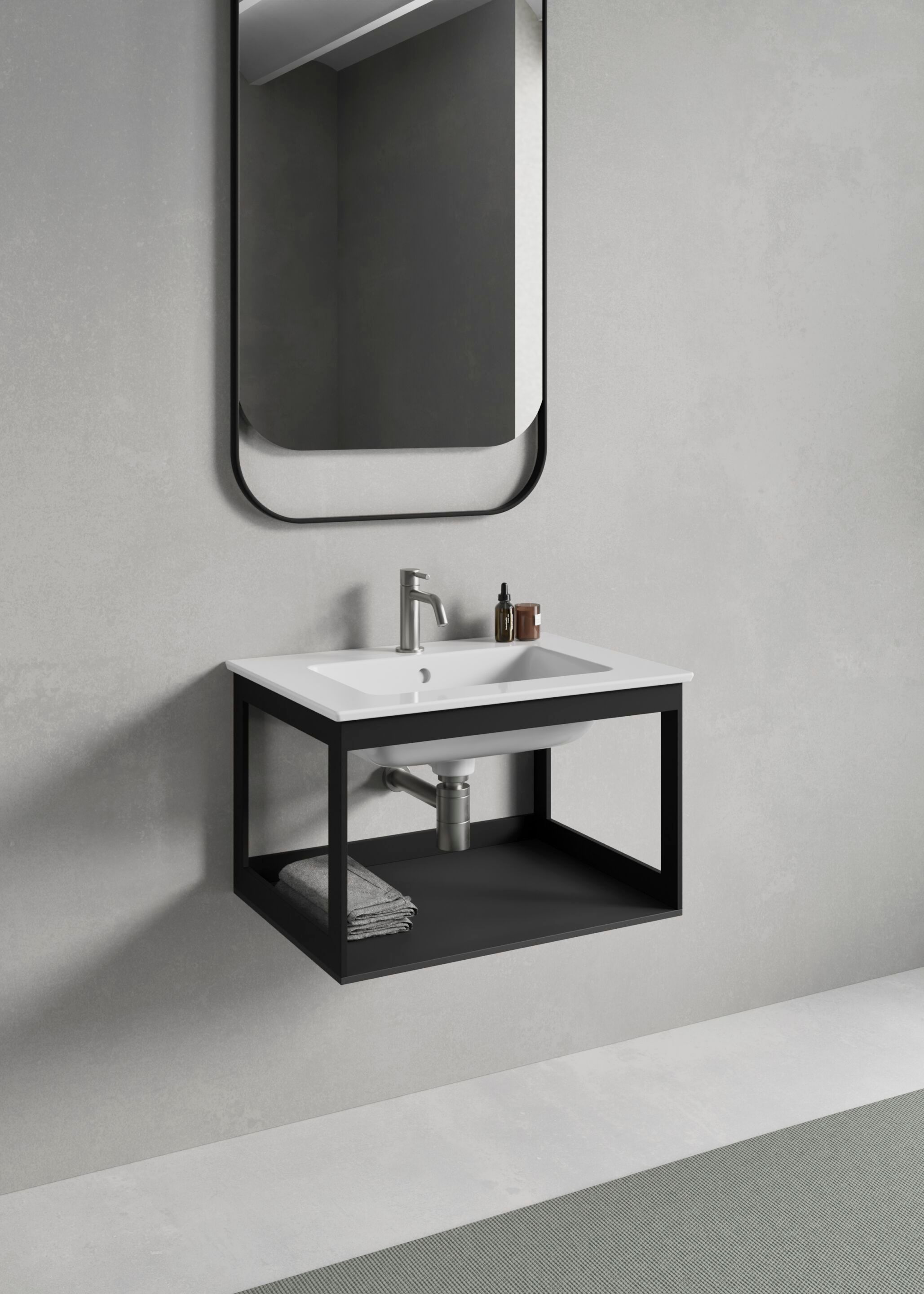 Прямоугольная раковина с держателем для полотенец GSI ceramica чистый ARCH-00106489 - Вид №4