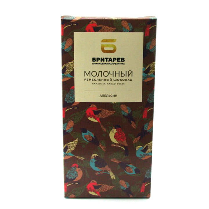 Ремесленный молочный шоколад с апельсином БРИТАРЕВ Santreyd 9193