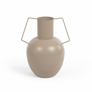 109391 Bellabel vase in light brown metal 38 cm La Forma