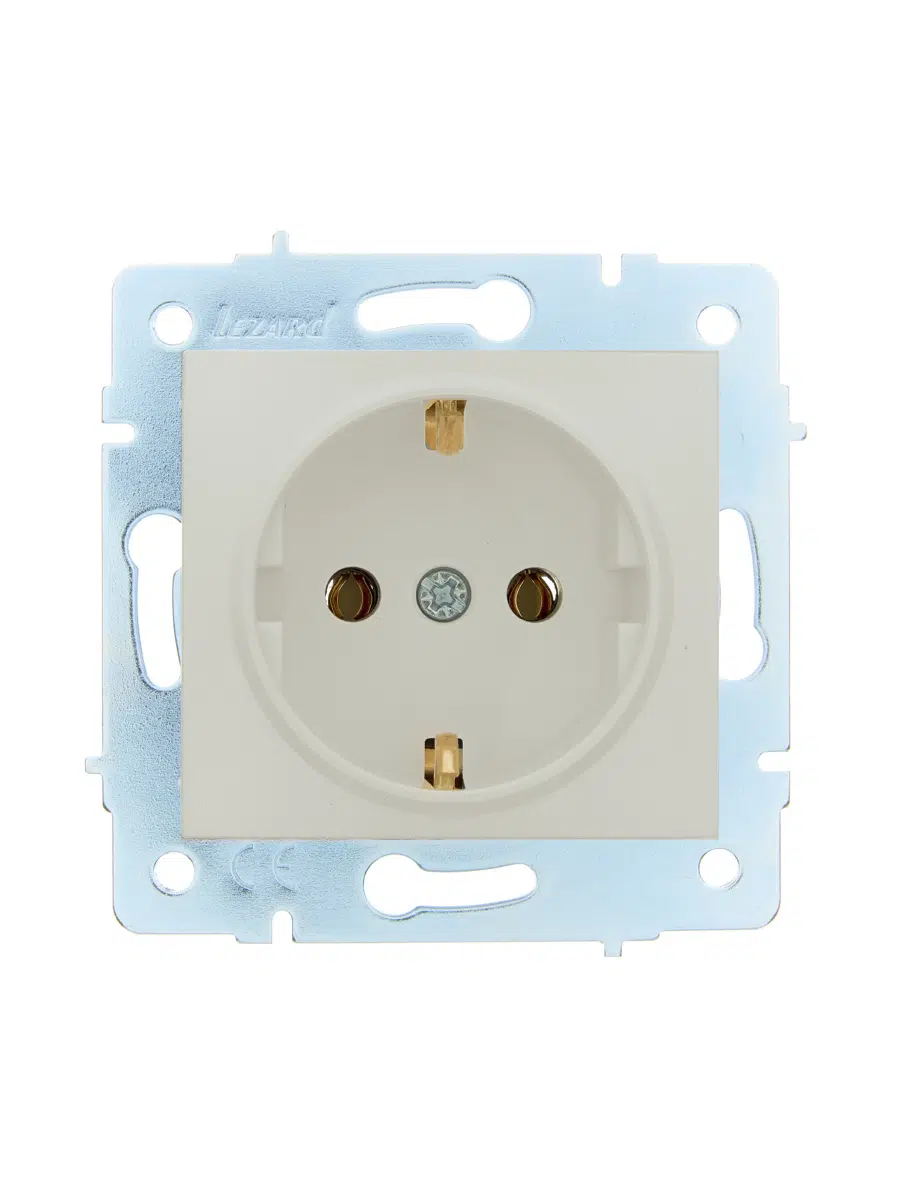 ASTI Розетка с/з ПБТ крем механизм LEZARD 7081-0388-122B - Вид №1