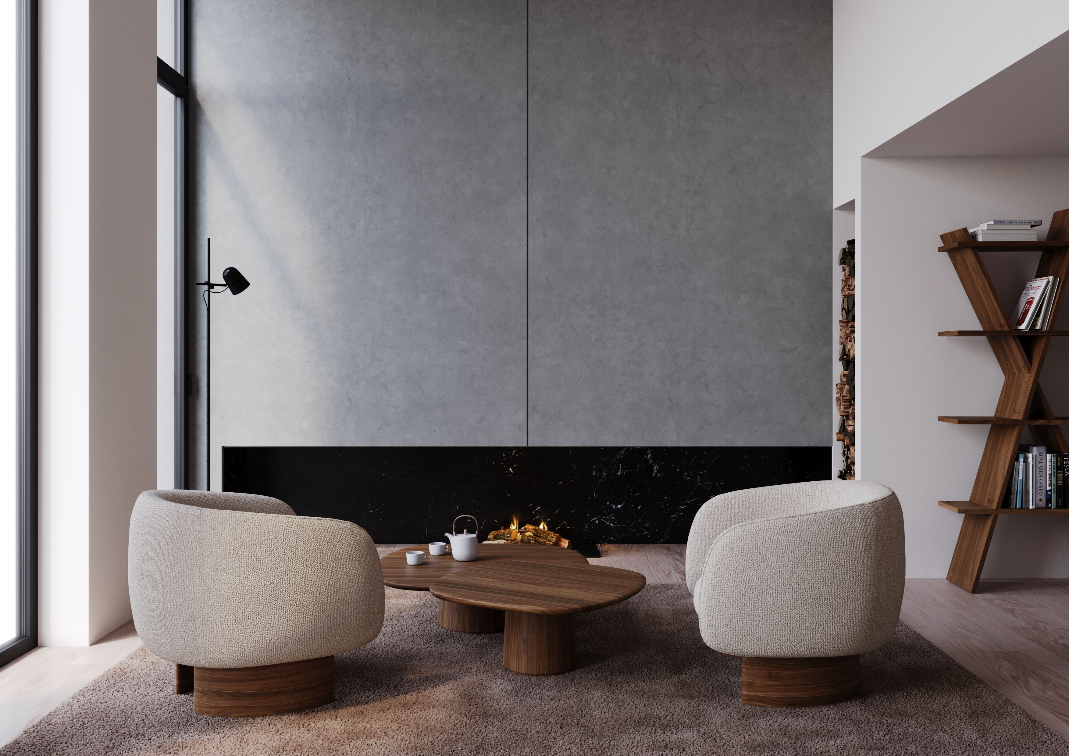 Тканевое кресло с подлокотниками Wewood гнездо ARCH-00029061 - Вид №2