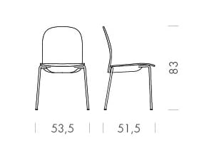Штабелируемый стул с мягким сиденьем Gazzda Book ARCH-00135361 - Вид №6