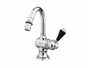 058223.FN0.62 Биде-монолевер с черными кристаллами swarovski Сатин никель