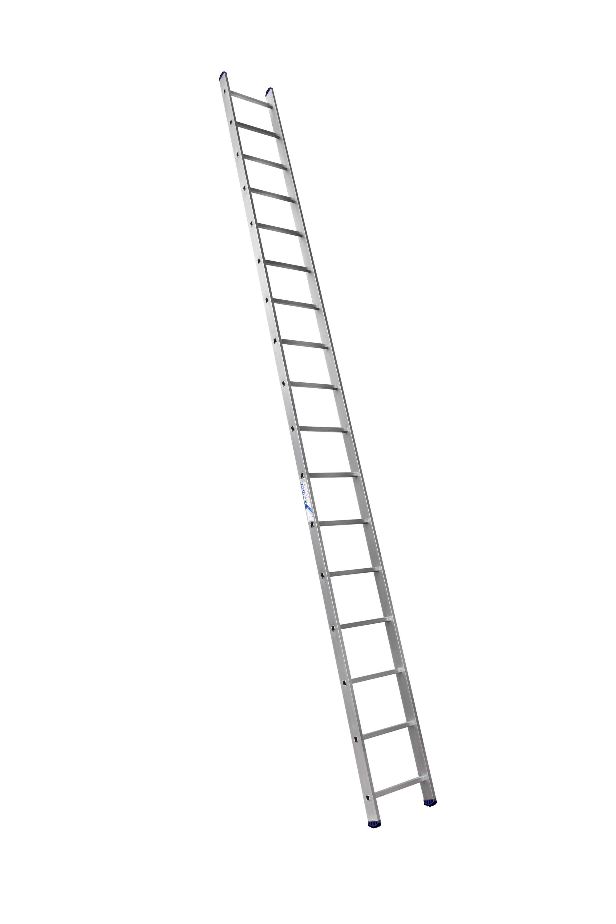 Алюминиевая односекционная  приставная лестница 1*17 ALUMET 5117
