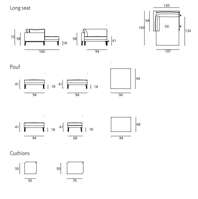 Ткань диван Living Divani Floyd ARCH-00102977 - Вид №8