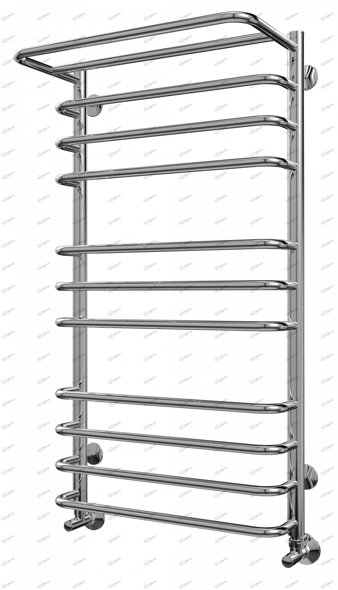 4670030723130 ЭКОНОМ Полка П11 500х956 (4+3+4) Полотенцесушитель TERMINUS RAL 9003 матовый