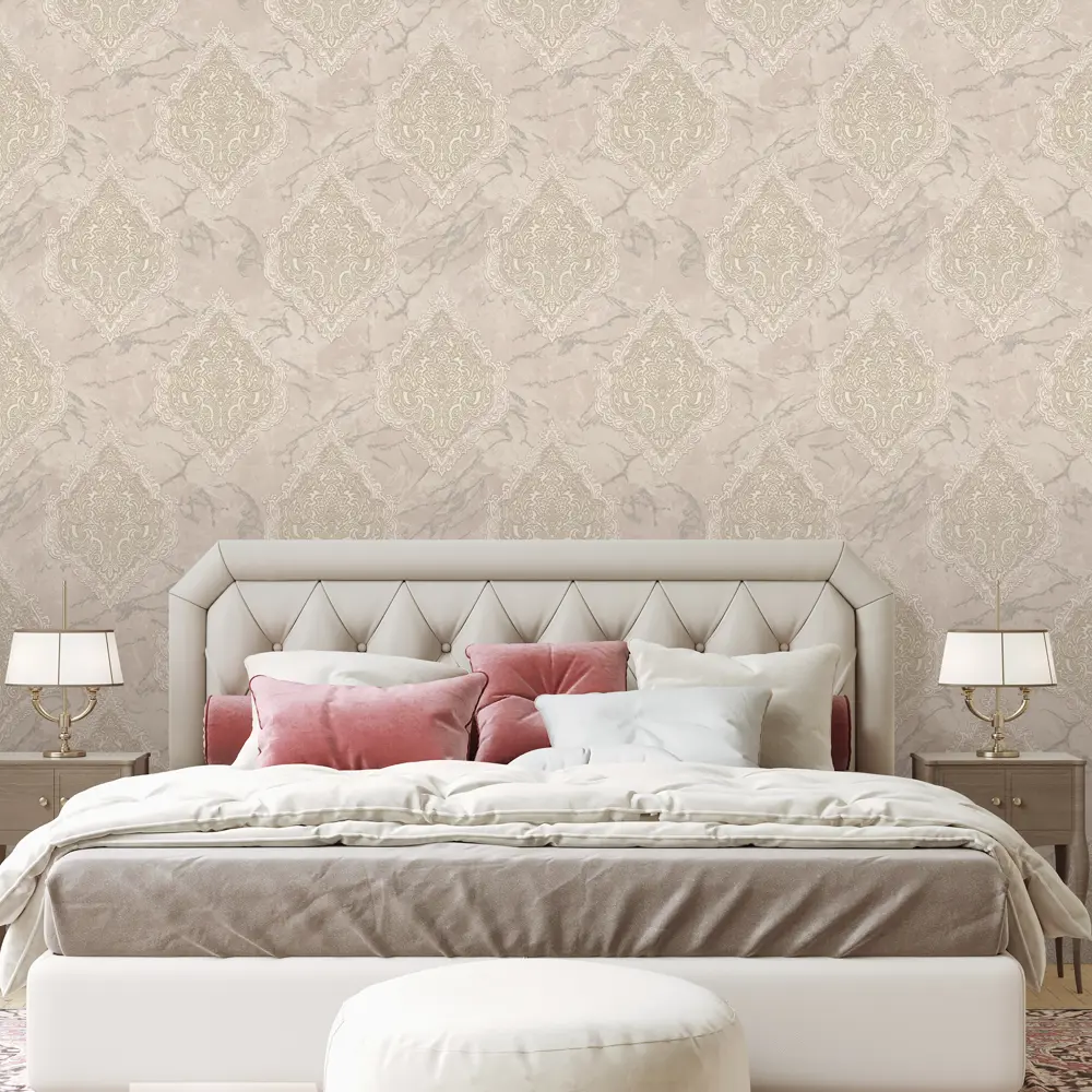 Обои флизелиновые Euro Decor Sultan бежевые 1.06 м 7135-01 STLM-2129888 - Вид №2