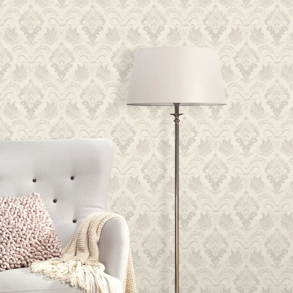 WALL UP Dalia - флизелиновые обои бежевые с текстурой тиснения 87894120 STLM-0076048 - Вид №3