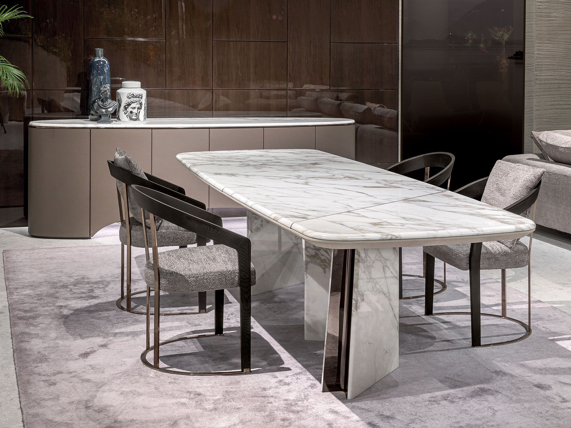 Прямоугольный обеденный стол из натурального камня Longhi Blooming ARCH-00092217 - Вид №3