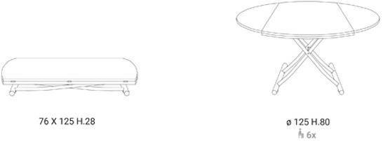 Ozzio Italia Журнальный столик с регулируемой высотой  T112  - Вид №3