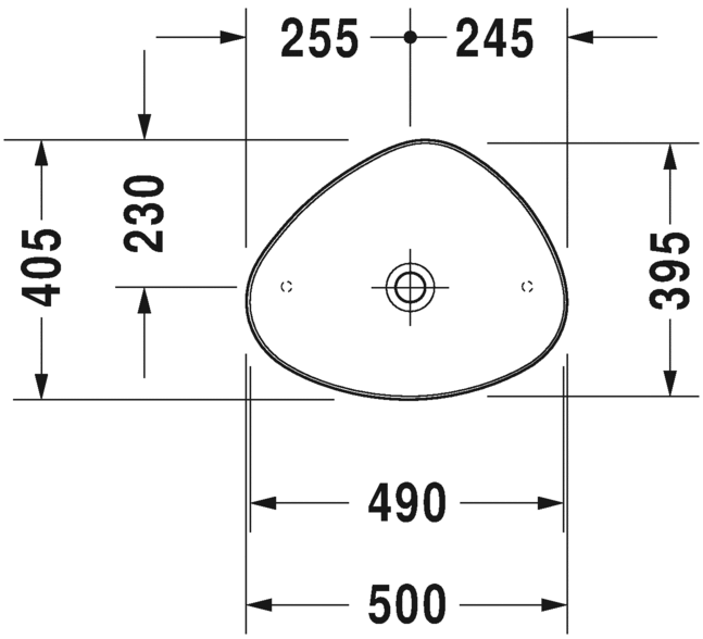 2339503200 Накладная раковина на столешницу  овальная Duravit Cape Cod - Вид №1