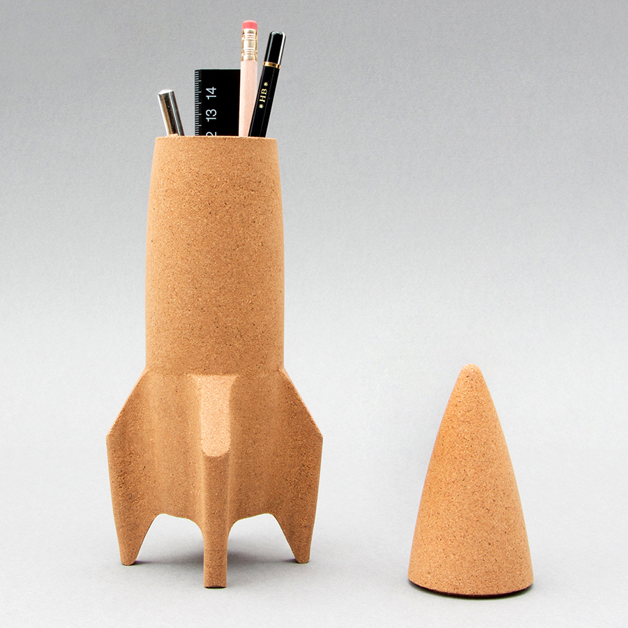 SK CORKROCKET1 Органайзер настольный rocket, пробковый Suck UK  - Вид №2