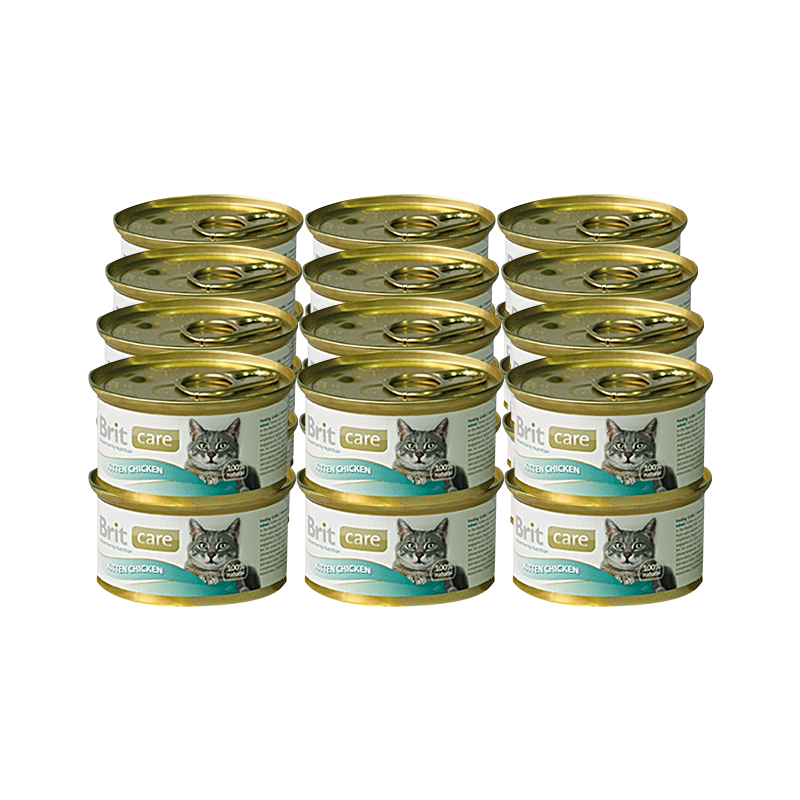 ПР0016448*24 Корм для котят Care Цыпленок конс. 80г (упаковка - 24 шт) Brit 