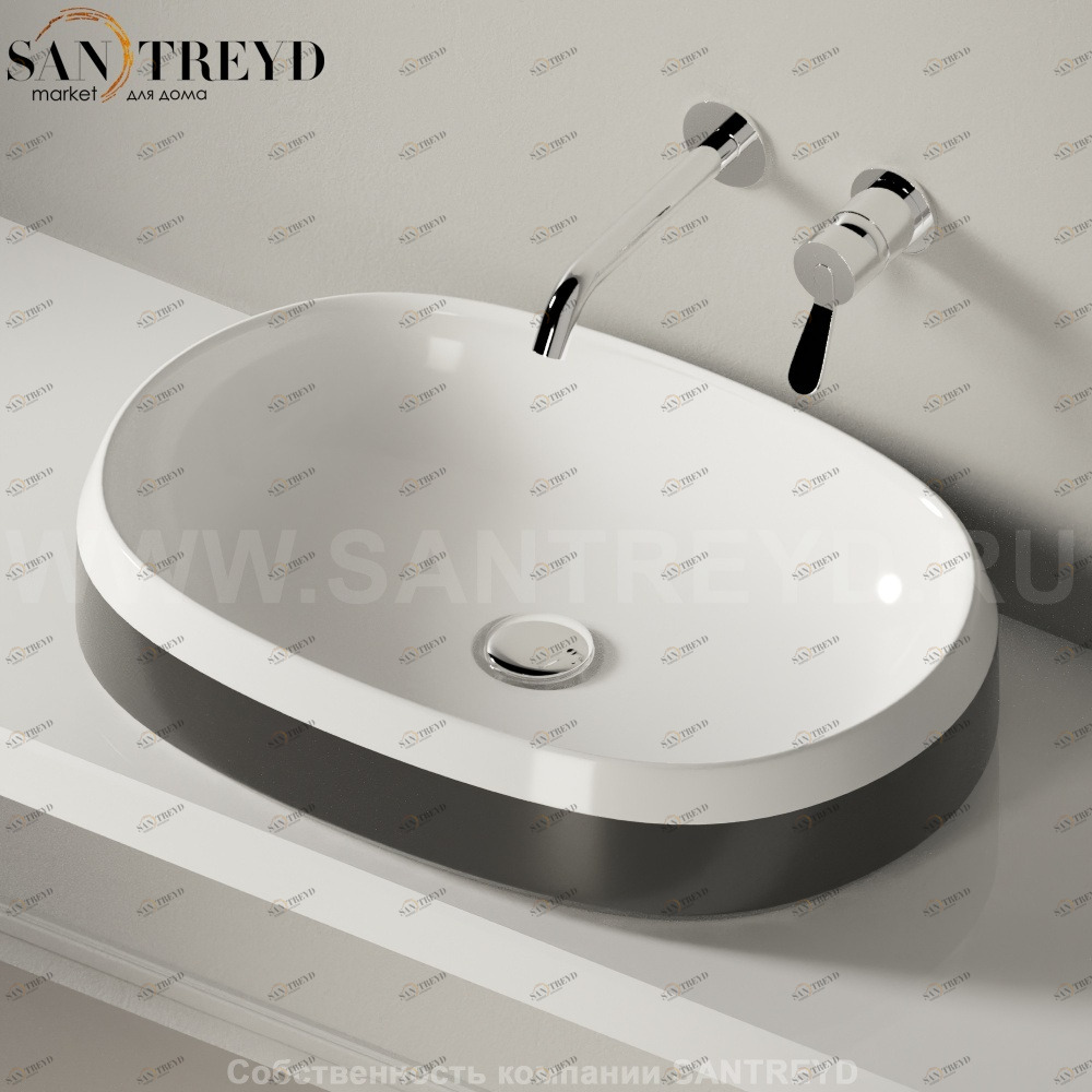 ACER1074ZG Накладная раковина на столешницу  овальная Agape Lariana