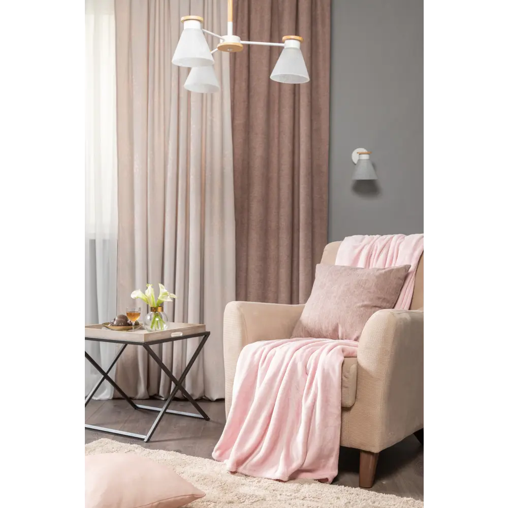 Люстра потолочная Kles, 3 лампы, 15 м², цвет белый/стекло матовое LAMPLANDIA STLM-2137700 - Вид №9