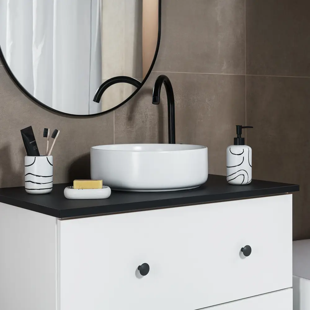 Verran Magic — керамический стакан для зубных щеток в стильном белом исполнении 89384104 STLM-1565102 - Вид №5