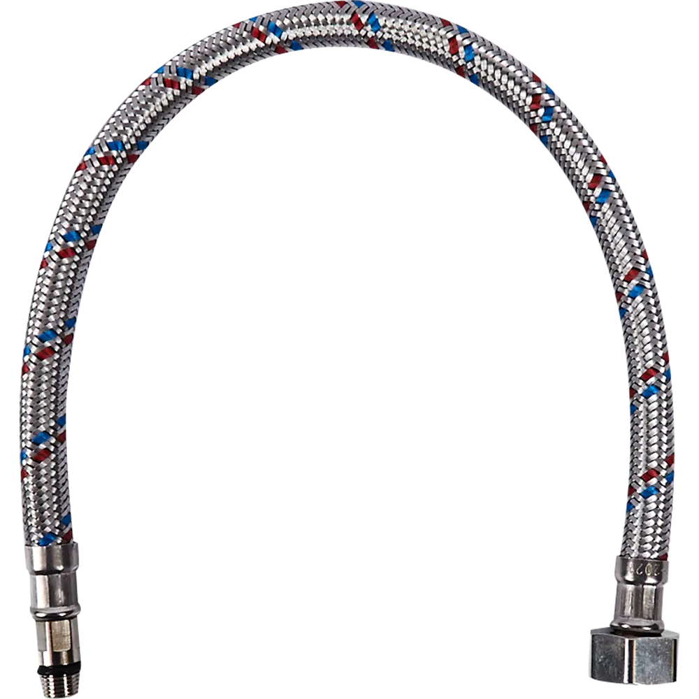 Гибкая подводка для воды ДТРД 40 см x М10 x 1/2" наружная-внутренняя резьба STLM-2081863 - Вид №2