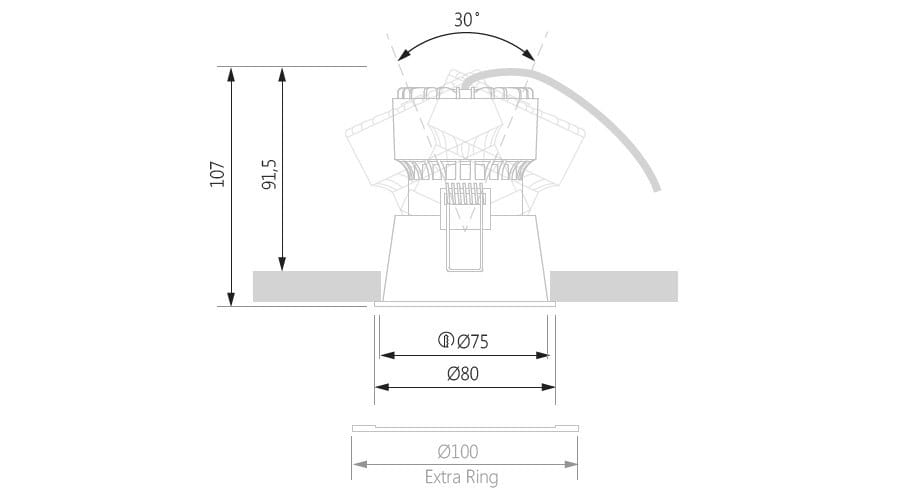 Регулируемый светодиодный прожектор Essenzialed BACK TILT ARCH-00022524 - Вид №2