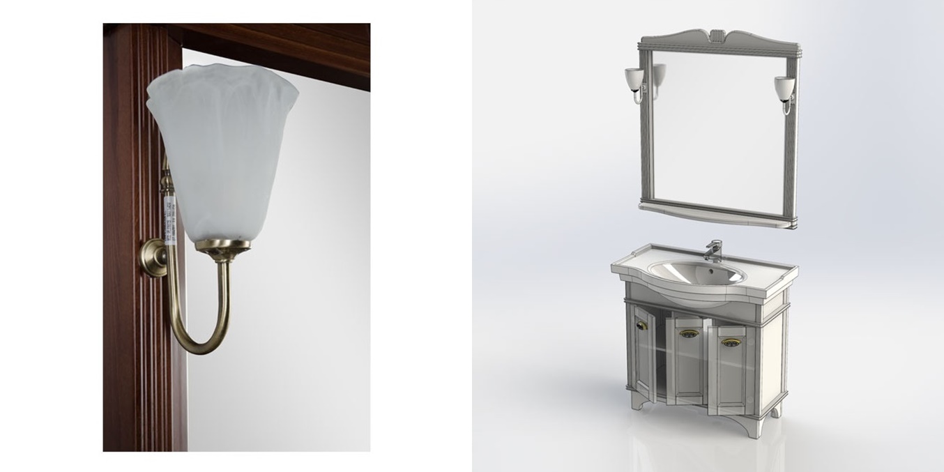 Комплект мебели Aquanet Николь 90 орех 00180677 - Вид №4