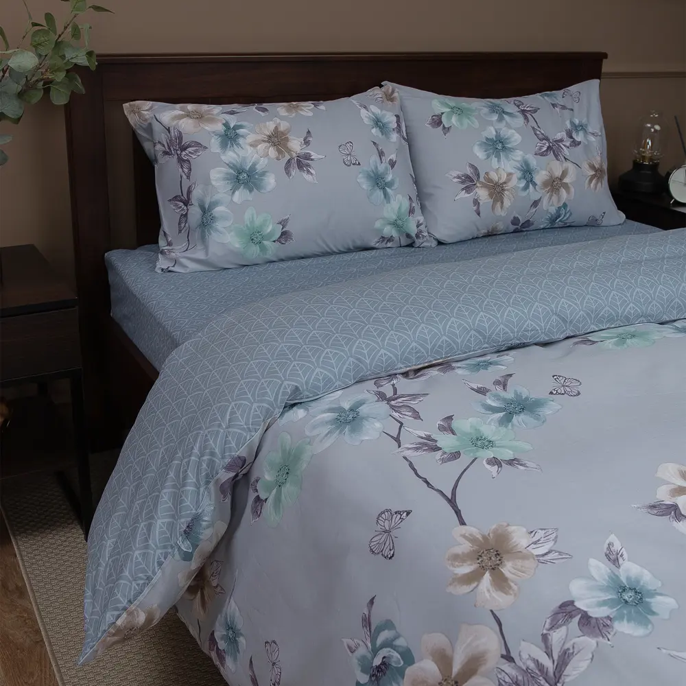 Комплект постельного белья Eclair Флоренс двуспальный сатин разноцветный STLM-2079752 - Вид №5