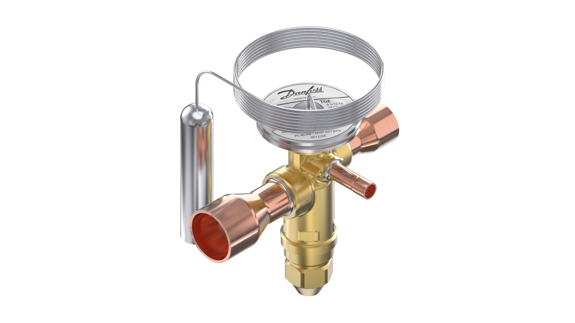 Danfoss TGE — Клапаны терморегулирующие со встроенными клапанными узлами TGE 20-20 Клапан терморегулирующий 067N4163  - Вид №4
