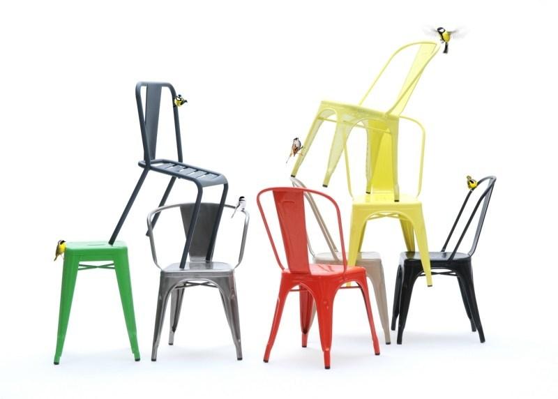 Tolix Металлический стул с подлокотниками sun-id-1415763 - Вид №3