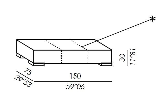 Кожаный квадратный пуф Meridiani BRONS ARCH-00127944 - Вид №4