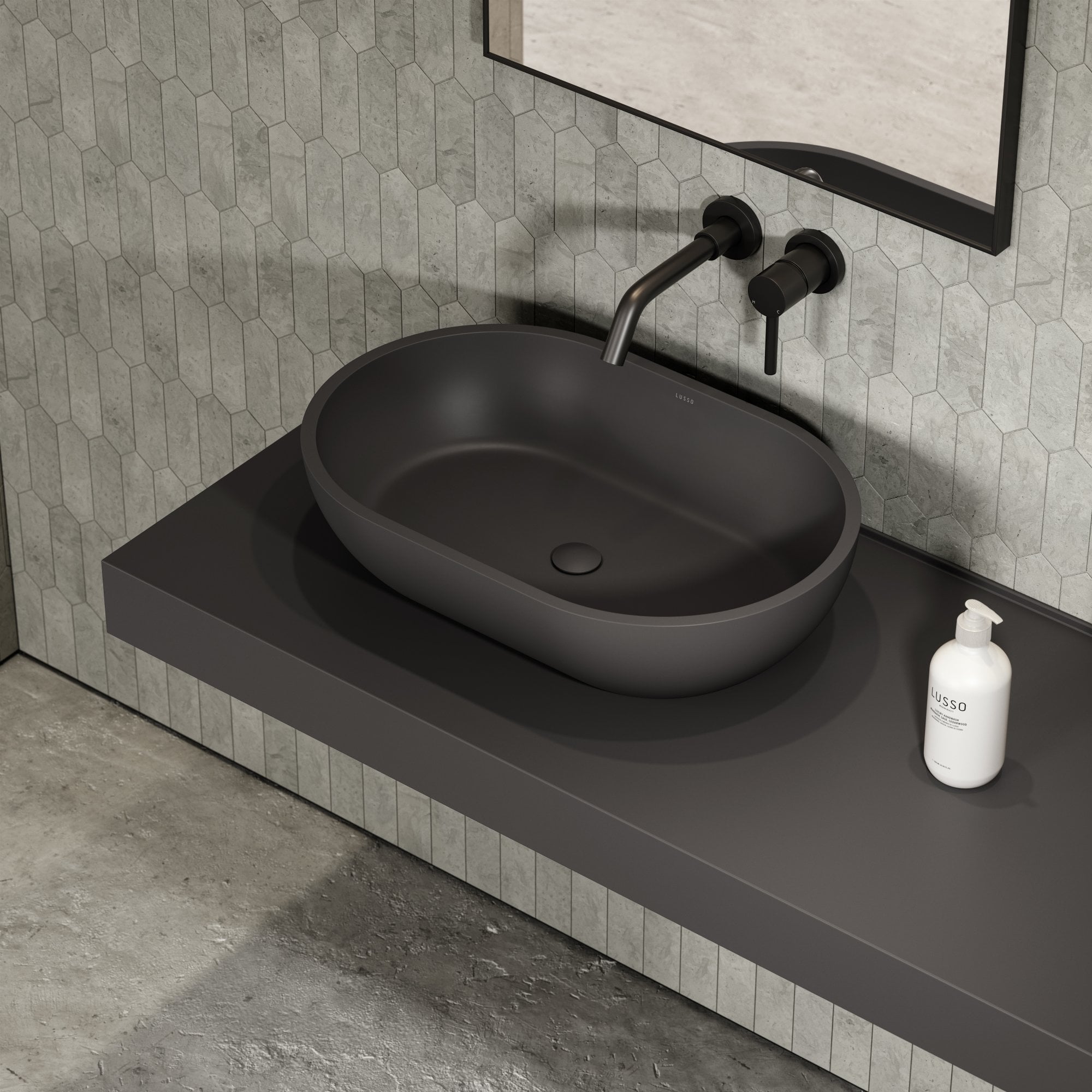 Овальная столешница из смолы LUSSO Picasso ARCH-00003673 - Вид №1