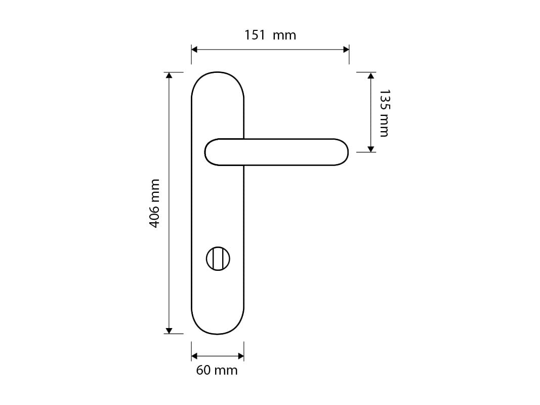 Классический стиль латунная ручка на пластине LINEA CALI' фарфоровая Нимфа ARCH-00080584 - Вид №3