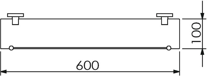 11851A Полка подвесная цвет хром LANGBERGER LEDRO - Вид №3