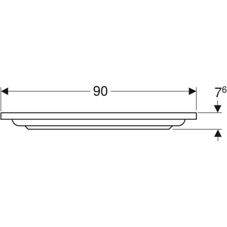 652290000 Квадратный душевой поддон Geberit Renova Geberit  - Вид №11