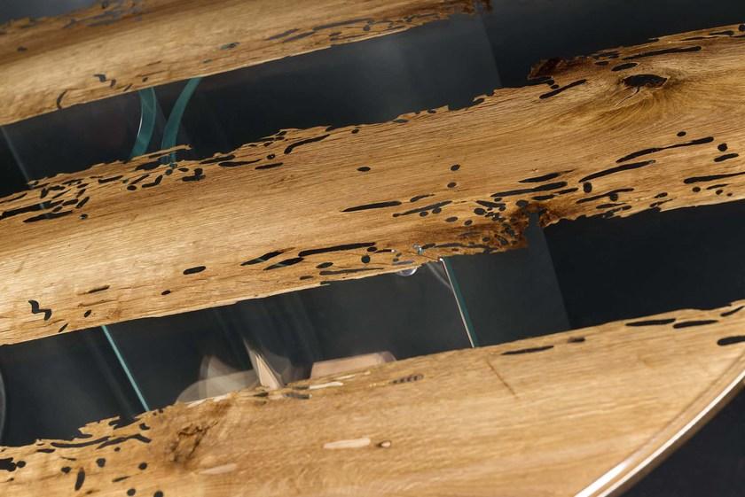 VGnewtrend Круглый стол из дерева и стекла Venezia 7511744.00 - Вид №2