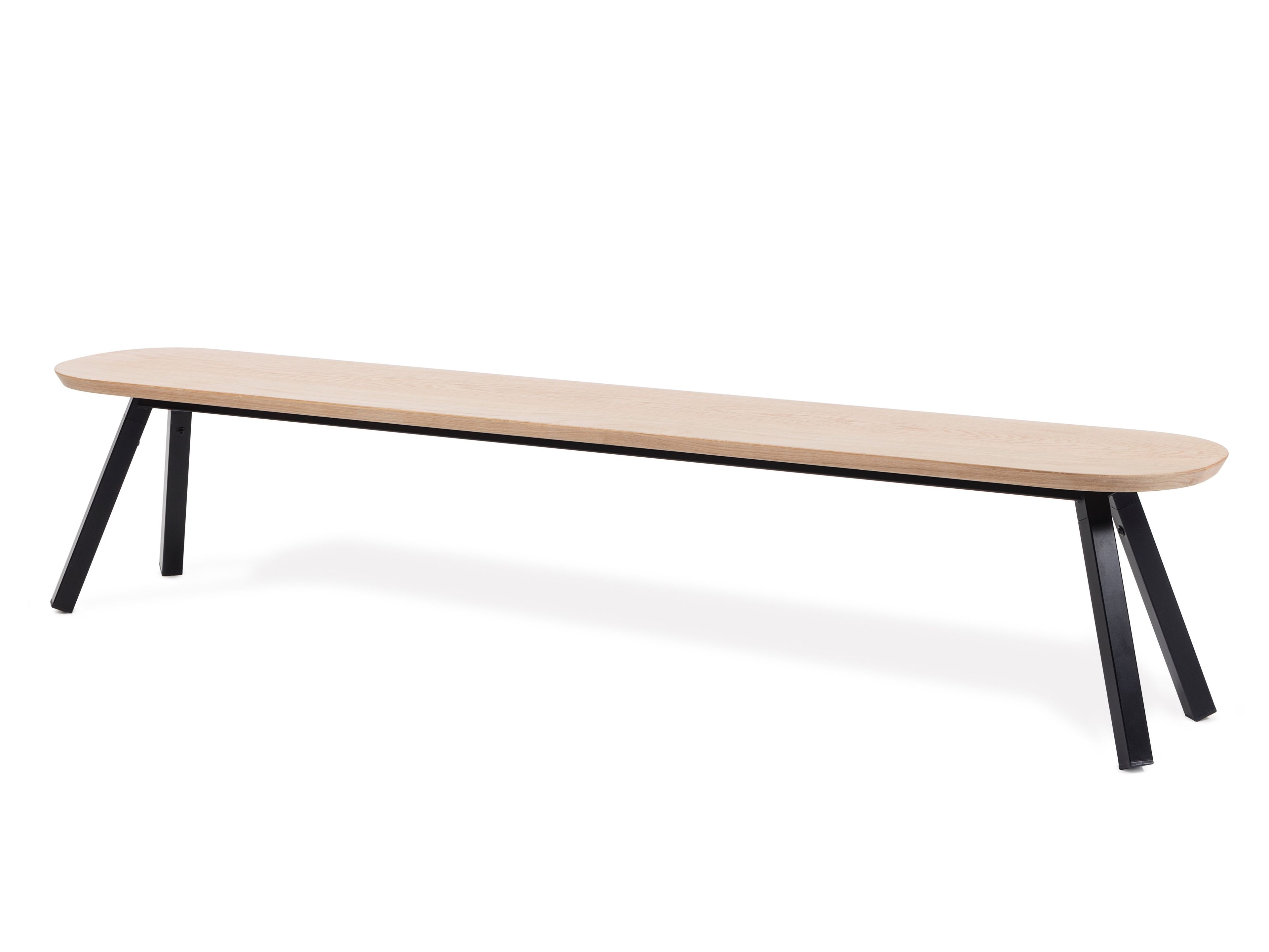 Дубовая скамья с окрашенной стальной основой RS Barcelona YOU AND ME ARCH-00051992 - Вид №16