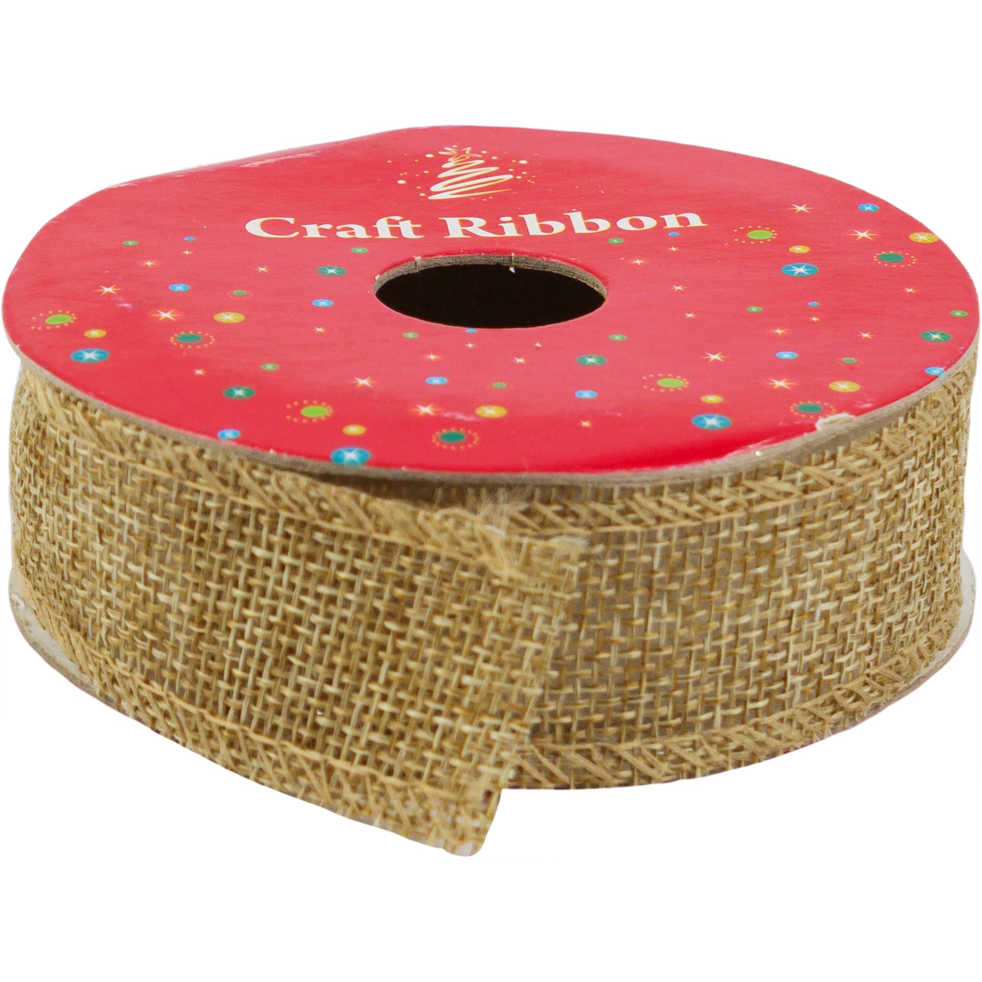 82184161 Лента декоративная, 2.5 см х 4.5 м, мешковина Santreyd 