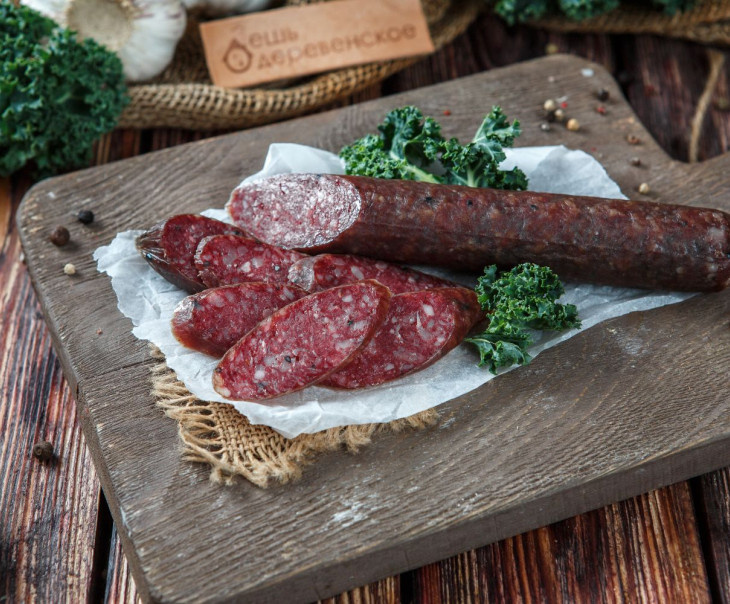 1813 Колбаса сыровяленая "Казанская" халяль Вкусляндия  - Вид №1