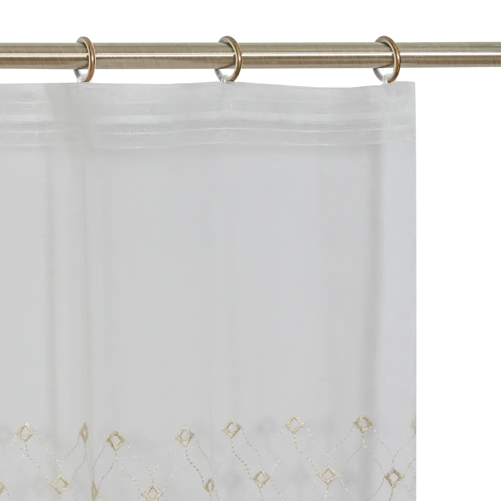 Тюль на ленте «Ромбик» 300x280 см цвет экрю MIAMOZA STLM-2020749 - Вид №4