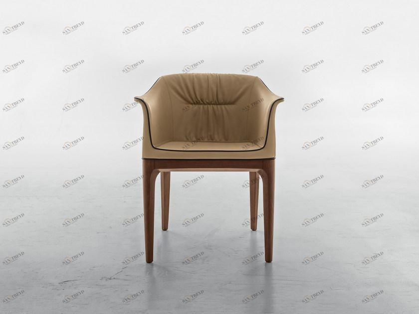 Tonin Casa Мягкое кожаное кресло с подлокотниками Mivida sun-id-1353038