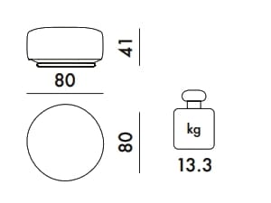 Круглый пуф из ткани Kartell K-Waiting ARCH-00133251 - Вид №18