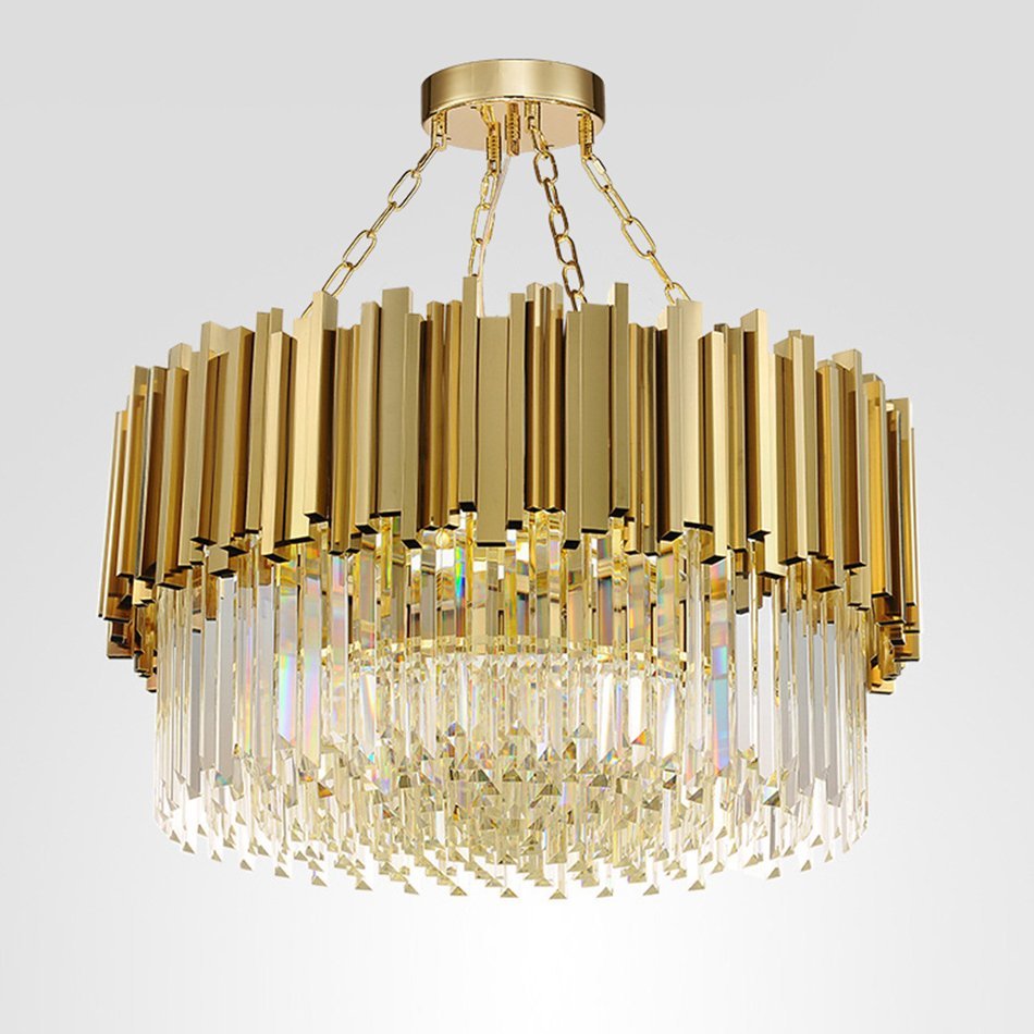 Люстра стеклянная на 6 ламп 35х60 см золотая Barclay MD19090002-6A DELIGHT COLLECTION ДИЗАЙНЕРСКИЕ 00-3883111 Золото;прозрачный  - Вид №2