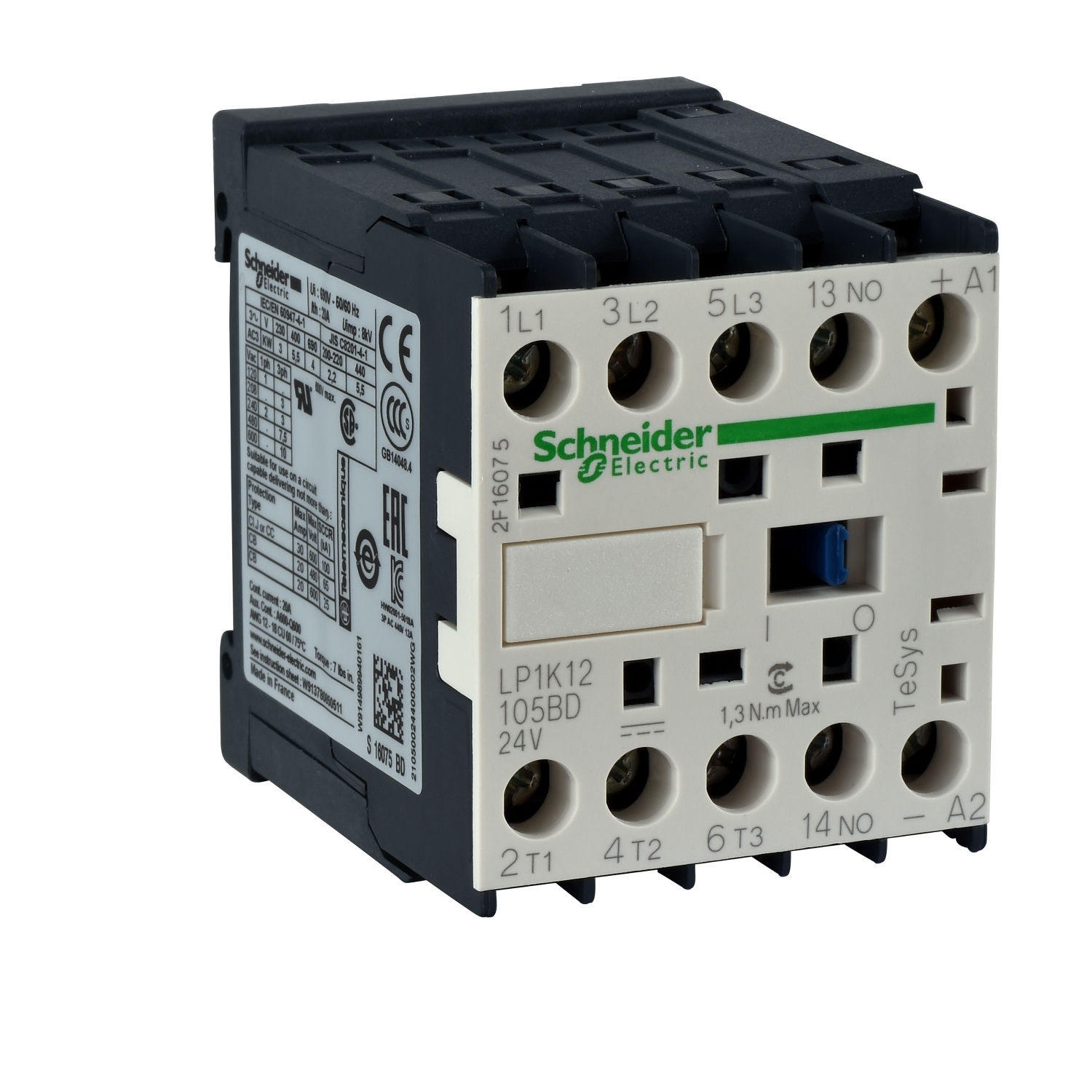 LP1K090085BD Контактор LP1K 4P 20А 400/24В DC Schneider Electric TeSys 